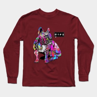 French bulldog in graffiti Long Sleeve T-Shirt